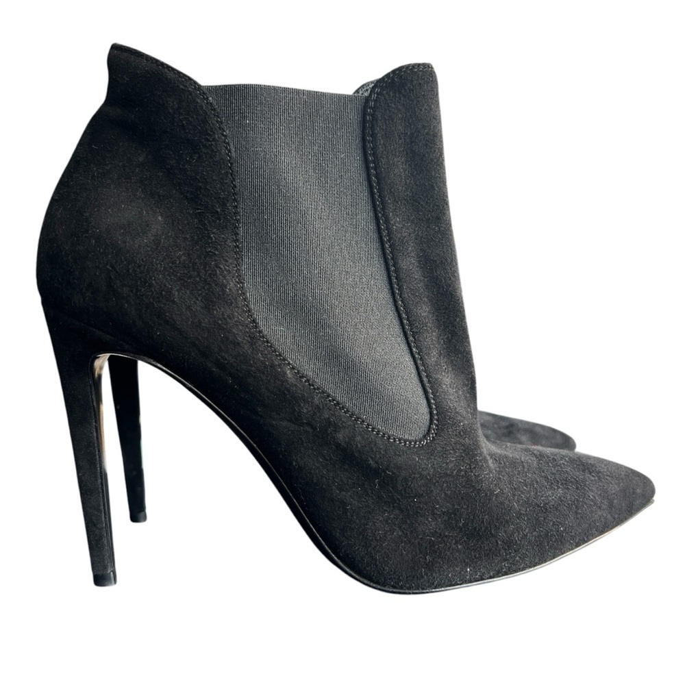 Ralph Lauren Purple Label Collection Tasella Black Ankle Booties Women Size 39B